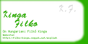 kinga filko business card