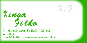 kinga filko business card